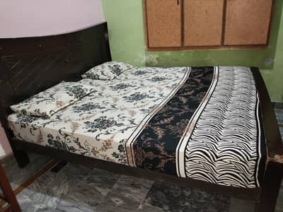 Solid Wooden Double Bed for Sale