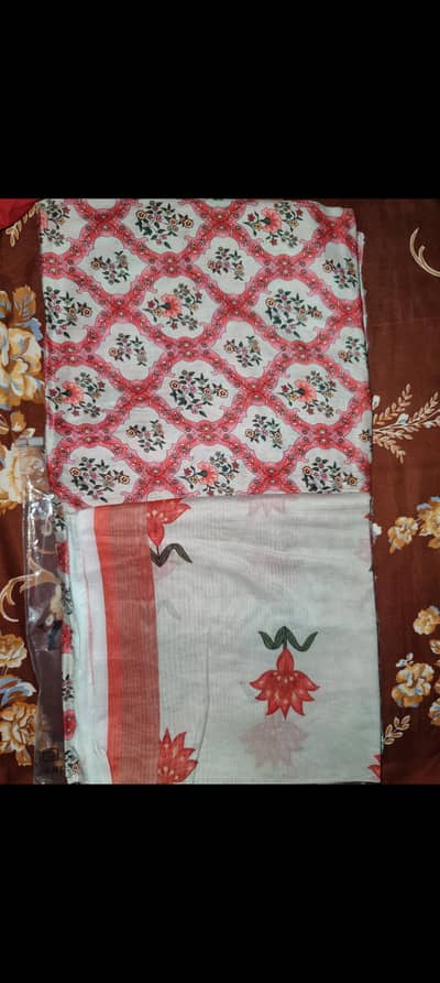 3pc unstitched  lawn suit for sale