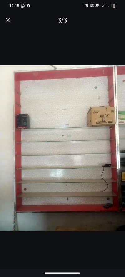 glass and wood racks