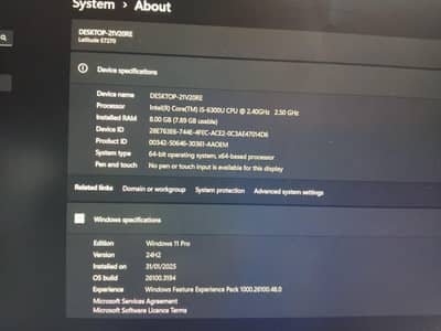 Dell Core i5 6th Generation  7270 Model