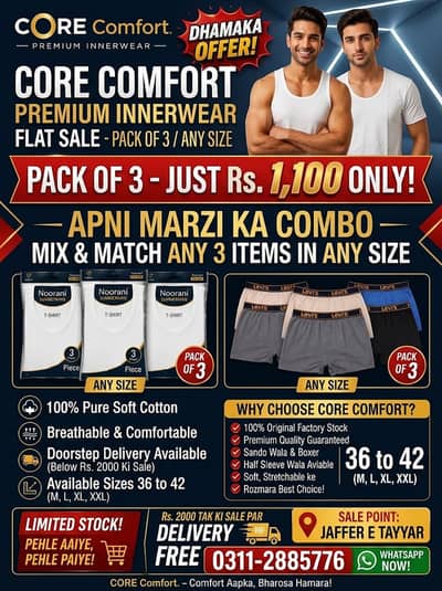 Flat Sale - Pack of 3 Men's Premium Summer Wear Combo
