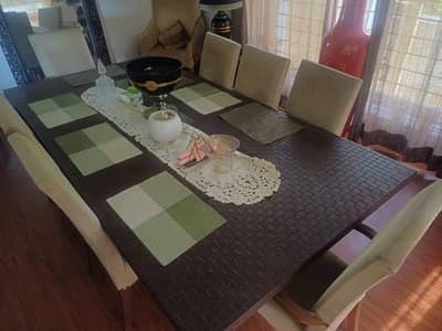 8 seater classic wooden dining table