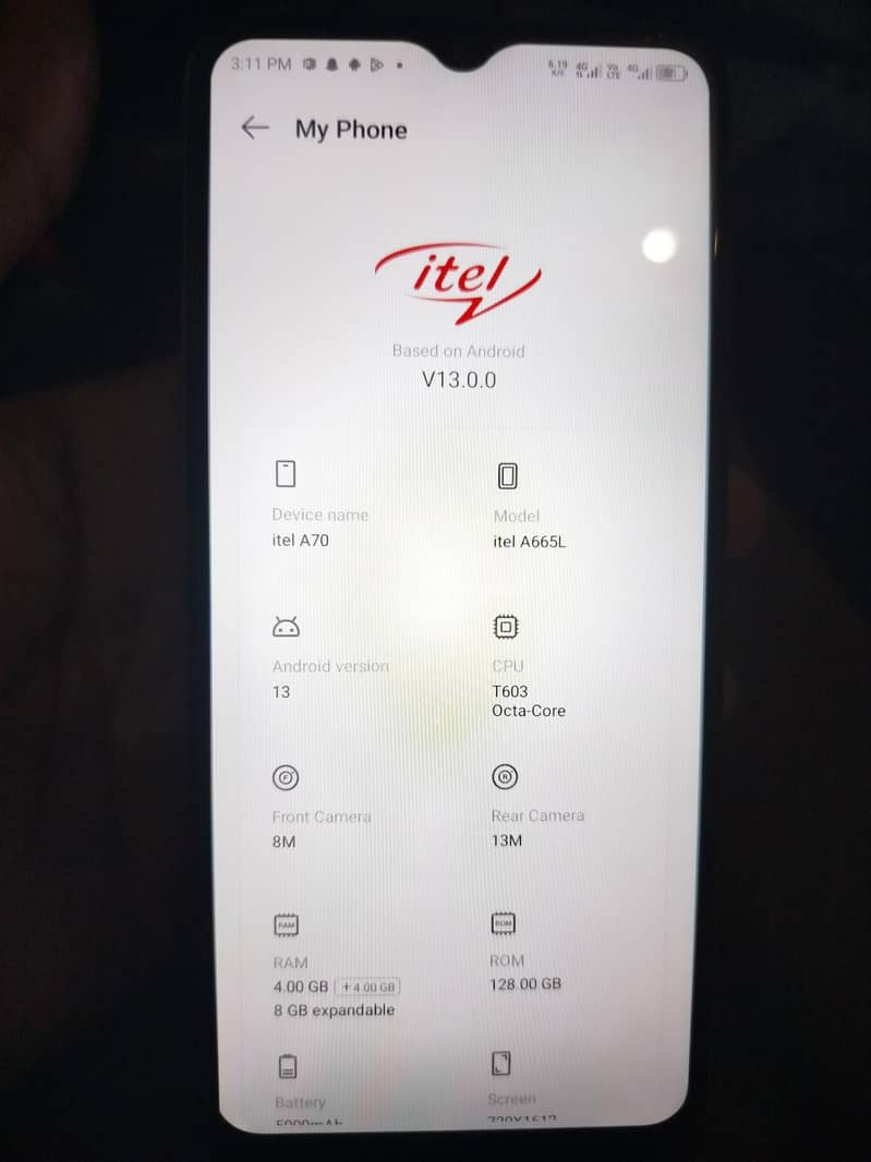 Itel A70 0