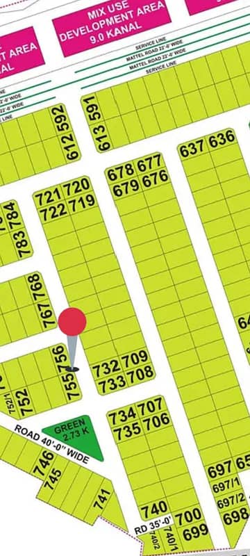 Corner Facing Park M-755 Residential Plot For Sale Phase 5