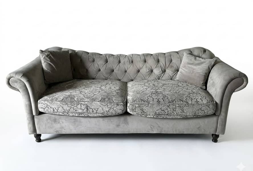 Full Set- Elegant Sofa Set – Comfortable & Well Maintained 0