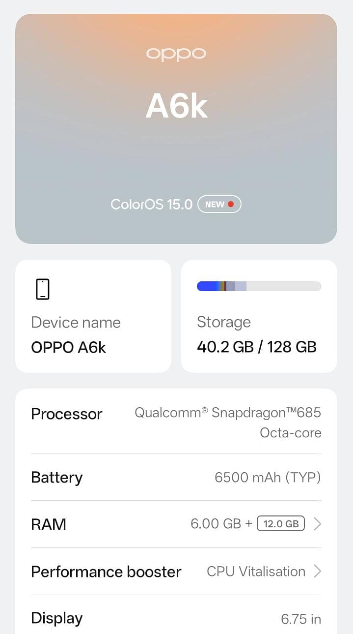 OPPO A6k 1