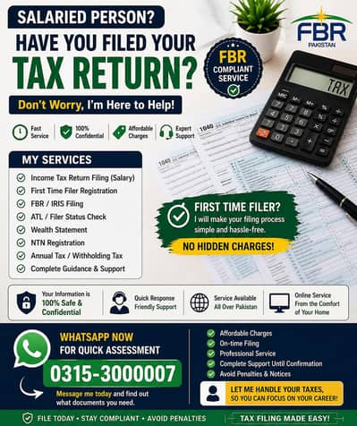 TAX YEAR 2026 — SALARIED PERSONS / INDIVIDUALS