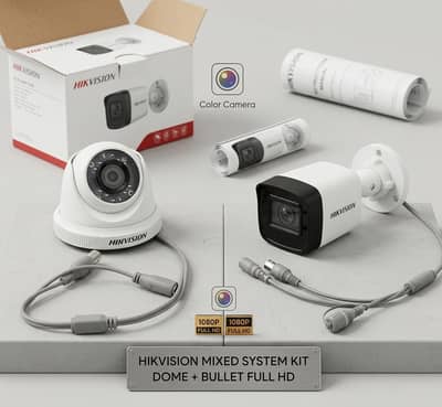 Hikvision 2MP Outdoor Bullet & Indoor Dome Camera