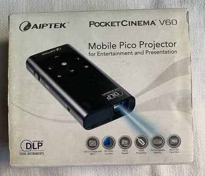 Aiptek PocketCinema V60 Portable Mini Projector – HDMI & DLP. .