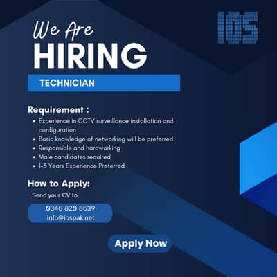 Hiring for CCTV Technician