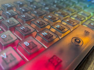 Transparent Keyboard with RGB LEDs | Lapton Brand New