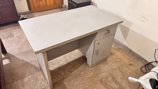 Slightly used white study table