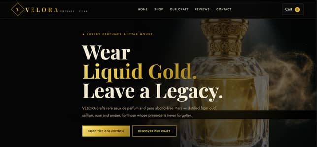Luxury Perfume E-Commerce Website Development
