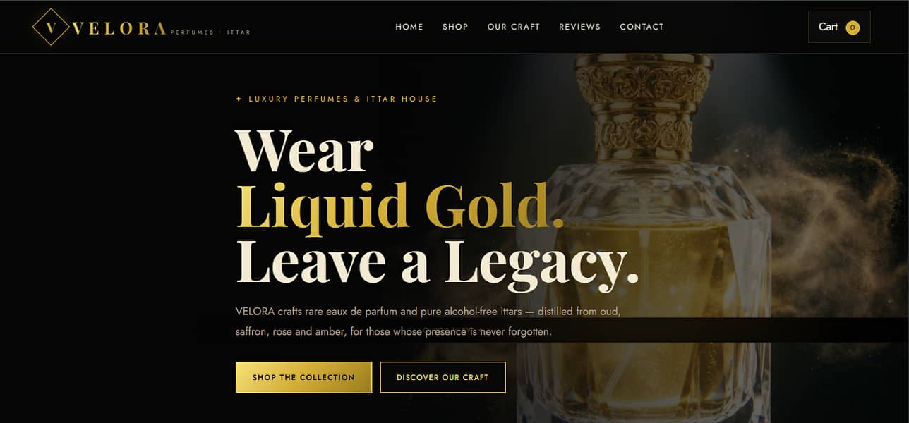Luxury Perfume E-Commerce Website Development 0