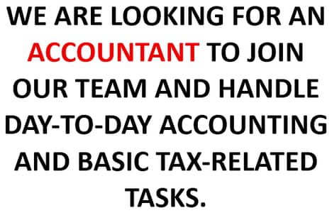 ACCOUNTANT JOB - MANUFACTURING COMPANY