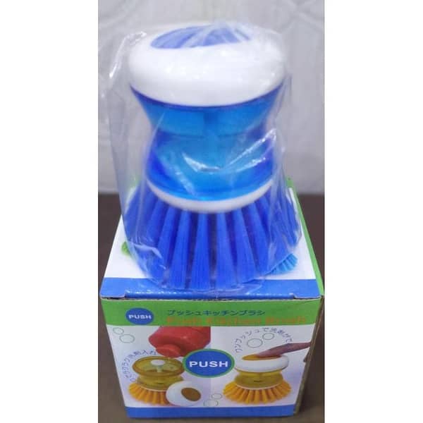 Kitchen Dish Washer Brush Cleaner with soap Dispenser refilled for Dishes,Cooking Utensil Pot pan Sink Plastic Nylon bristles, Cleaning Scrubber