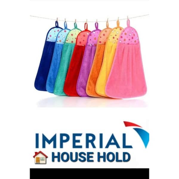 4 PCS - Thick Microfiber  Hand Towel Soft Absorbent Hanging Cloth