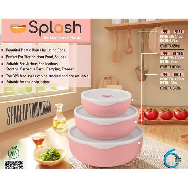 3pcs plastic food box storage box