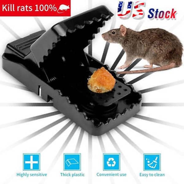Mouse Snap trap, Rat Killerr  Bait Snap Spring Mice Catcher, Pest Control, Safe, Reusable, Effective