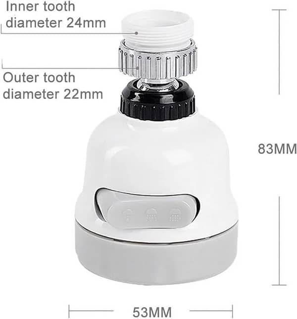 360 Rotating Soft Big Flexible Neck For Double Flow Sink Tap for Kitchen Basin/Bathroom Kitchen Mixer Faucet (Wall Mount Installation Type