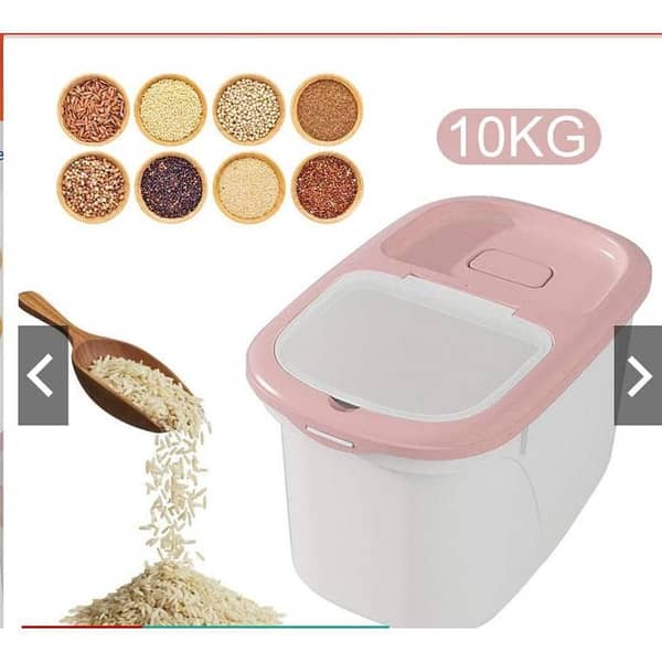 Creative 7kg/10 Japanese Style Kitchen Rice Storage Box with Lid Sealed Pest Control Moisture-Proof Rice Bucket Flour Grains Storage