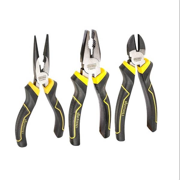 3PCS Pliers Set: 6/6/8 Inch (Carbon Steel, 55 Drop Forged)