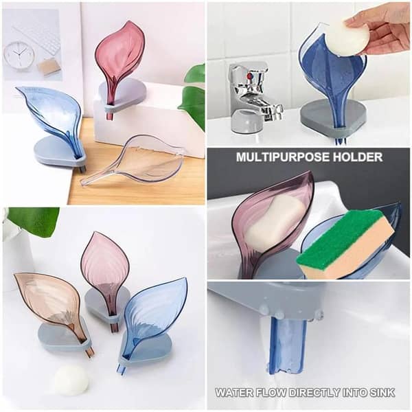 Leaf Shape Soap Box Self-Draining Soap Holder by Leafology