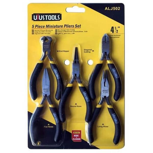 UYUS 5-Piece Mini Pliers Set, 4.5 Inch