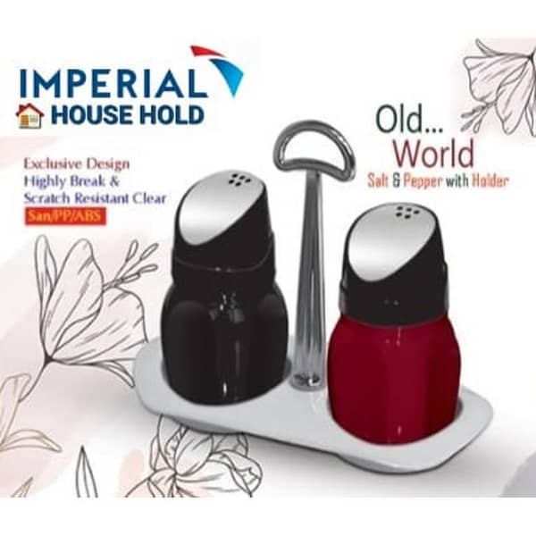 Salt Shaker- Container- Namak Dani- Spice Jar- Sugar Dispenser- box- Pepper Container- 2 Piece Set- Bager- Imported