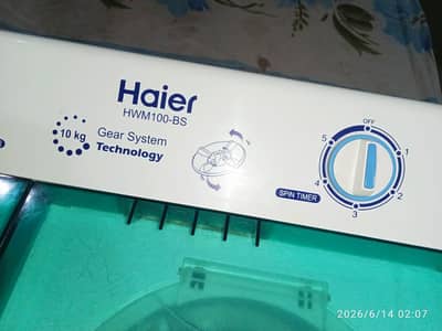 Haier washing machine twin tub model number HWM 100 BS