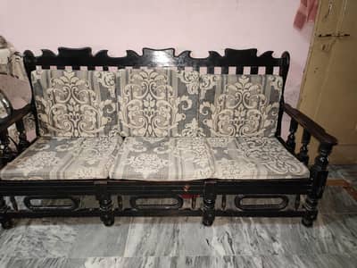 Solid Wooden 5 Seater Sofa Set