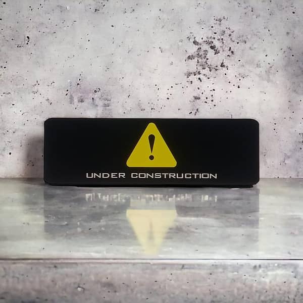 UNDER CONSTRUCTION plate FOR 70 & 125 | JFR STICKER ZONE | STICKERS & DECORATION
