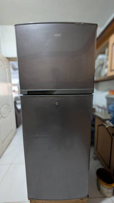 Haier refrigerator metallic grey
