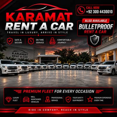 Bullet Proof Rent A Car Services in Lahore Car Rental Revo V8 Prado
