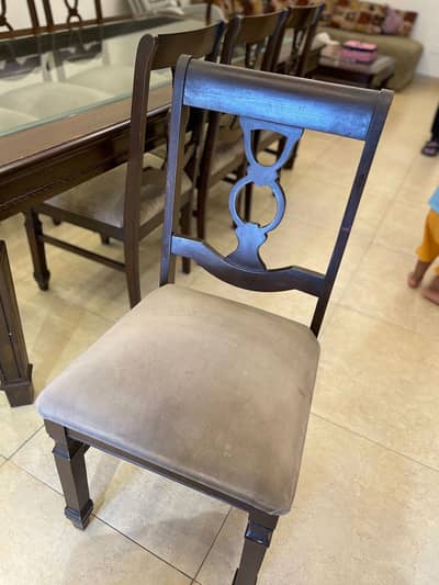 10/10 original imported lakkar dining table with chairs
