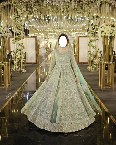 Bridal Maxi Two Layer | Heavy Embroidered Bridal Maxi | wore once