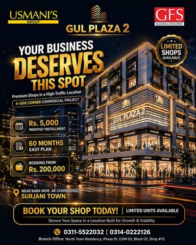 Affordable Prime Location Shop Available For sale In Surjani Town
