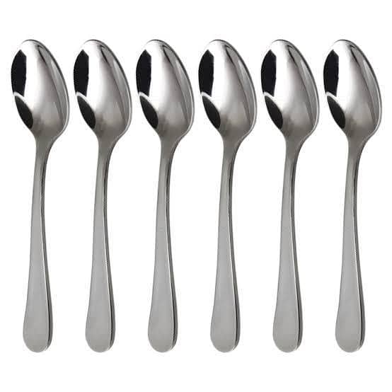 Pack of 6 Stainless Steel Table Spoons – Durable & Rust Proof Cutlery Set