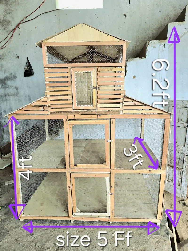 wooden cage high quality size 5x3x6.2ft — photo 3