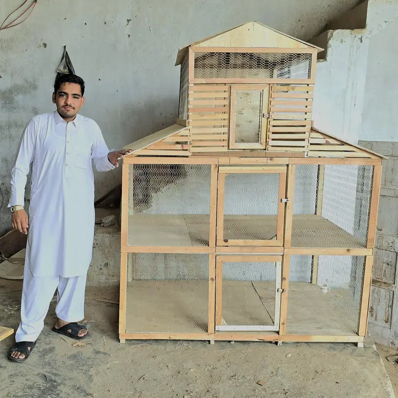 wooden cage high quality size 5x3x6.2ft — photo 4