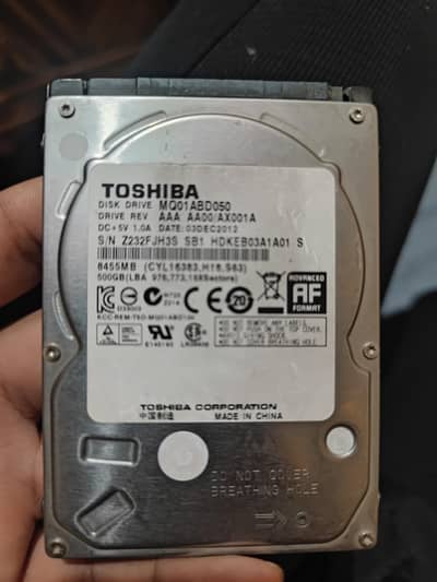 500 GB Toshiba Laptop Hard Drive