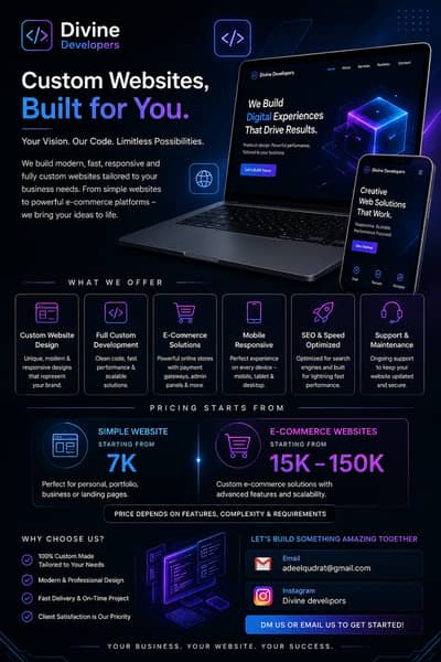 Custom website on order