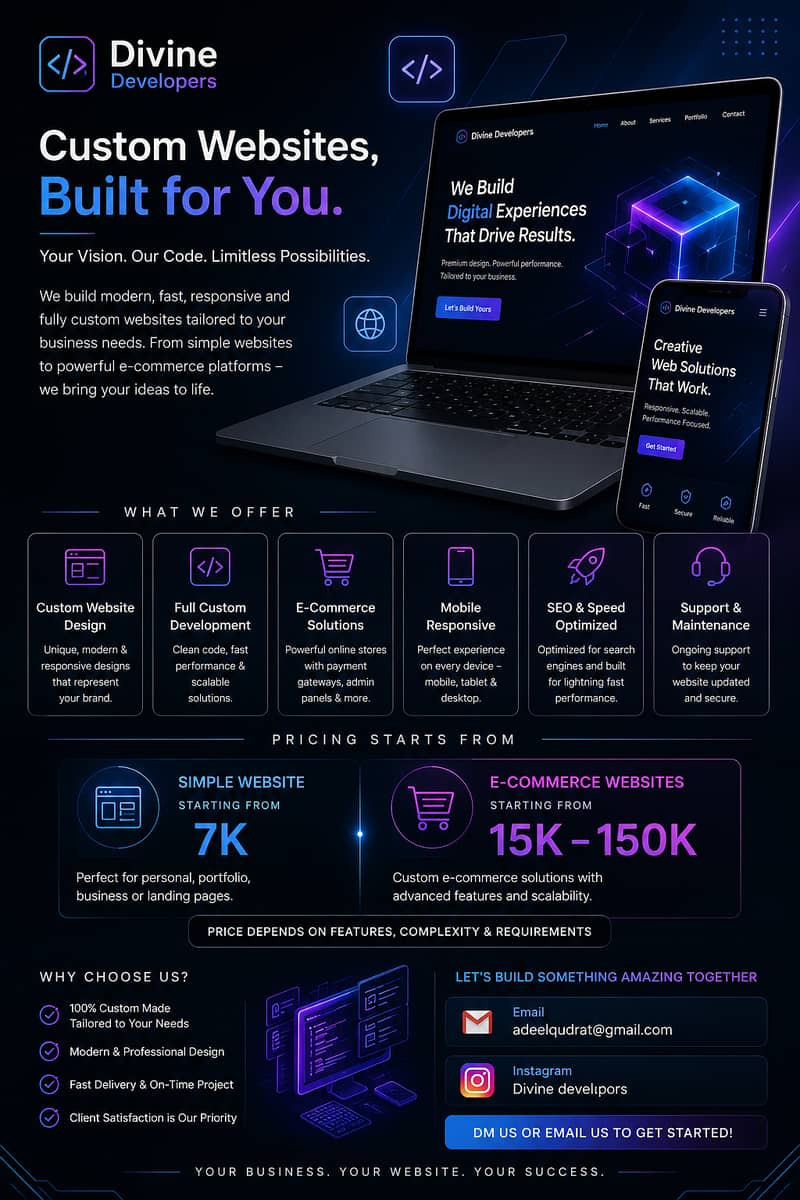 Custom website on order 0