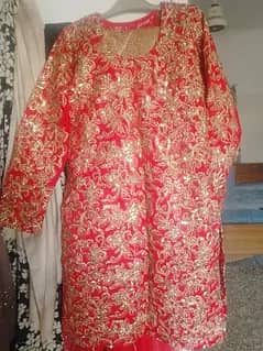 Red color sharara