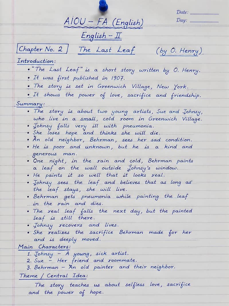 2nd Year English Chapter 1 Notes | Complete Study Material 0