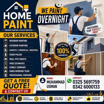 Expert Interior & Exterior Painting Services available 24 hour