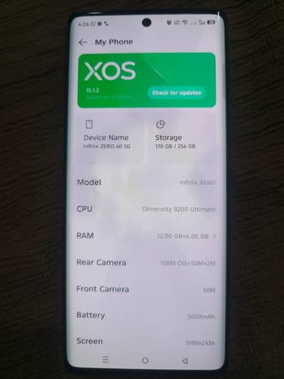 Infinix Zero 40 5G - Official PTA Mint condition