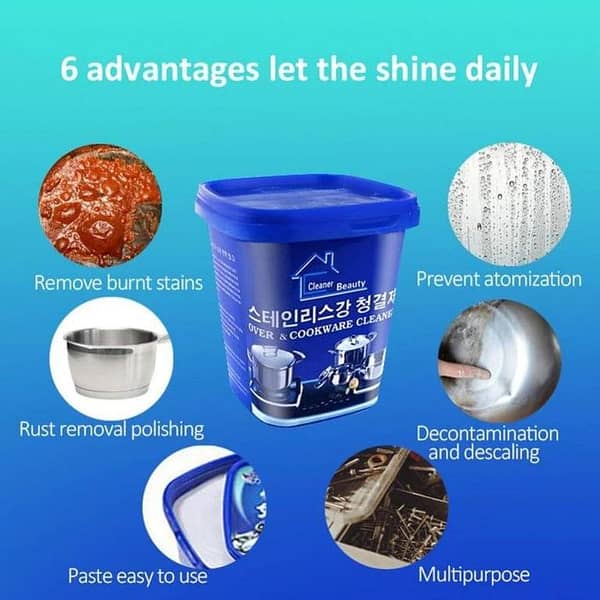 Multipurpose Cookware Cleaner – Strong Stain Remover for Pots, Pans & Utensils