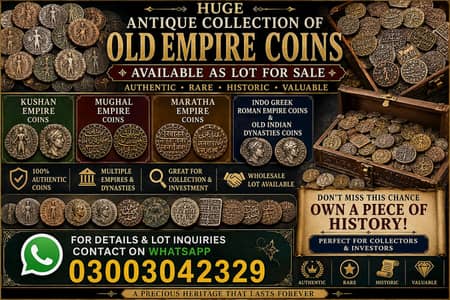 Huge Collection of Kushan, Mughal, Maratha & Old Indian Dynasties Coin