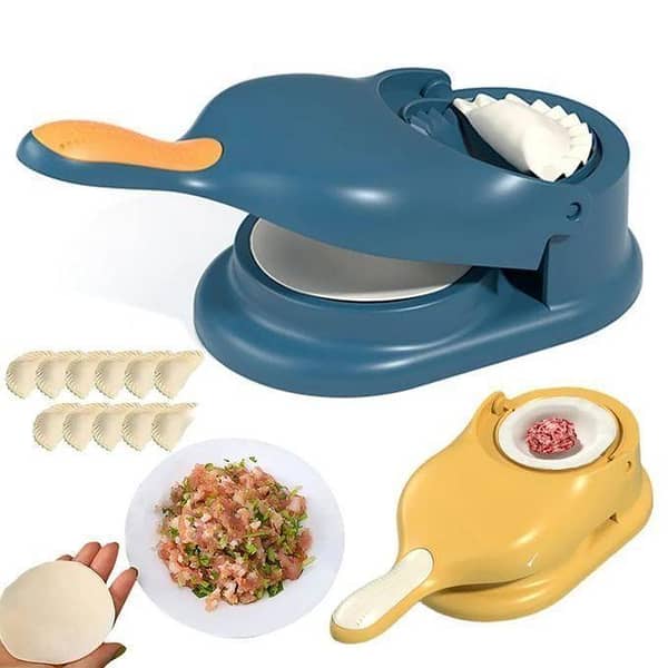 Large 2-in-1 Manual Dumpling & Samosa Maker – Plastic Dough Press and Filling Mold